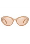 Retro Full Rim Cat-Eye Sunglasses in Camel