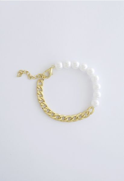 Chain and Pearl Bracelet