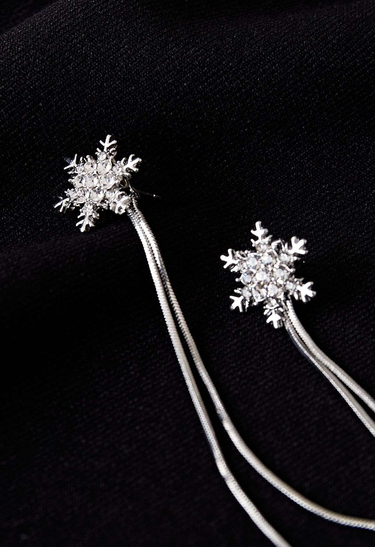 Dazzling Diamond Snowflake Drop Earrings