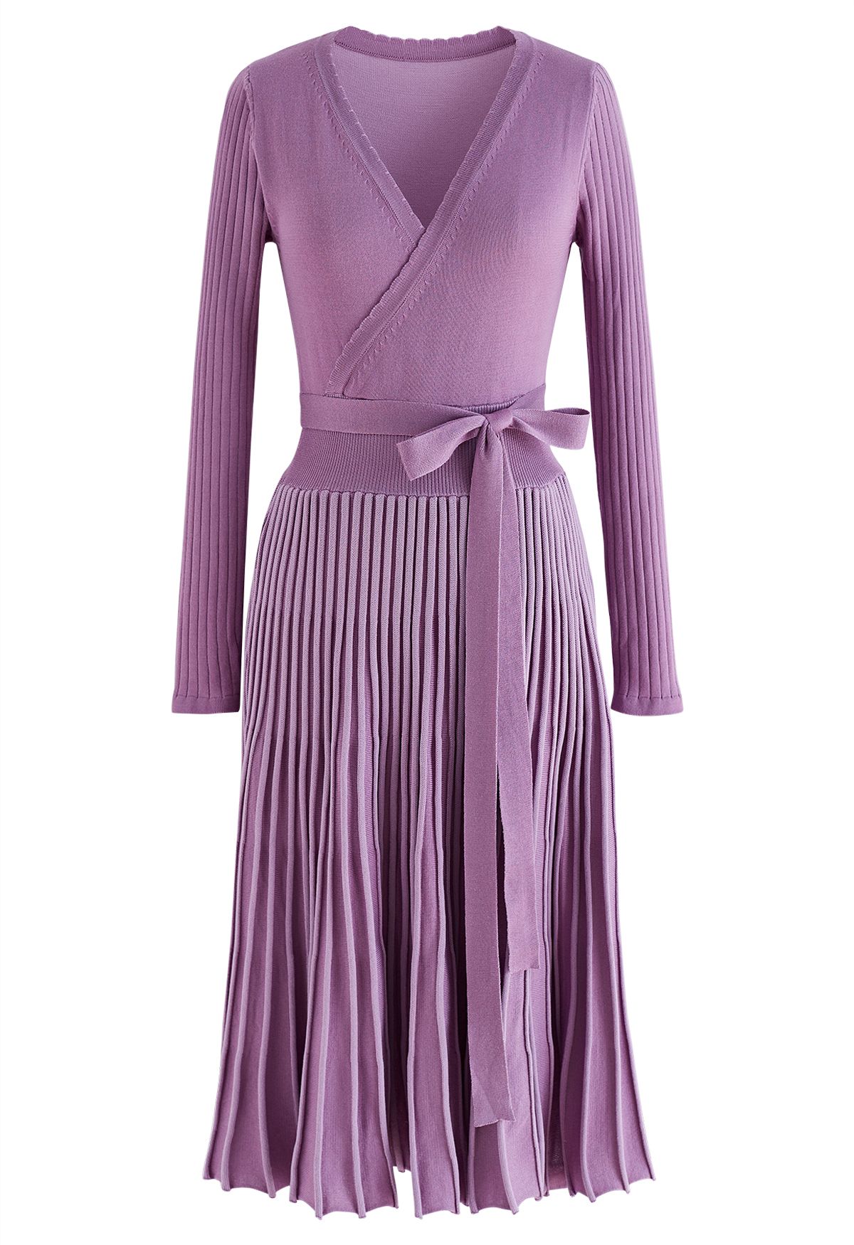 Embrace a Lithe Knitted Dress in Lilac