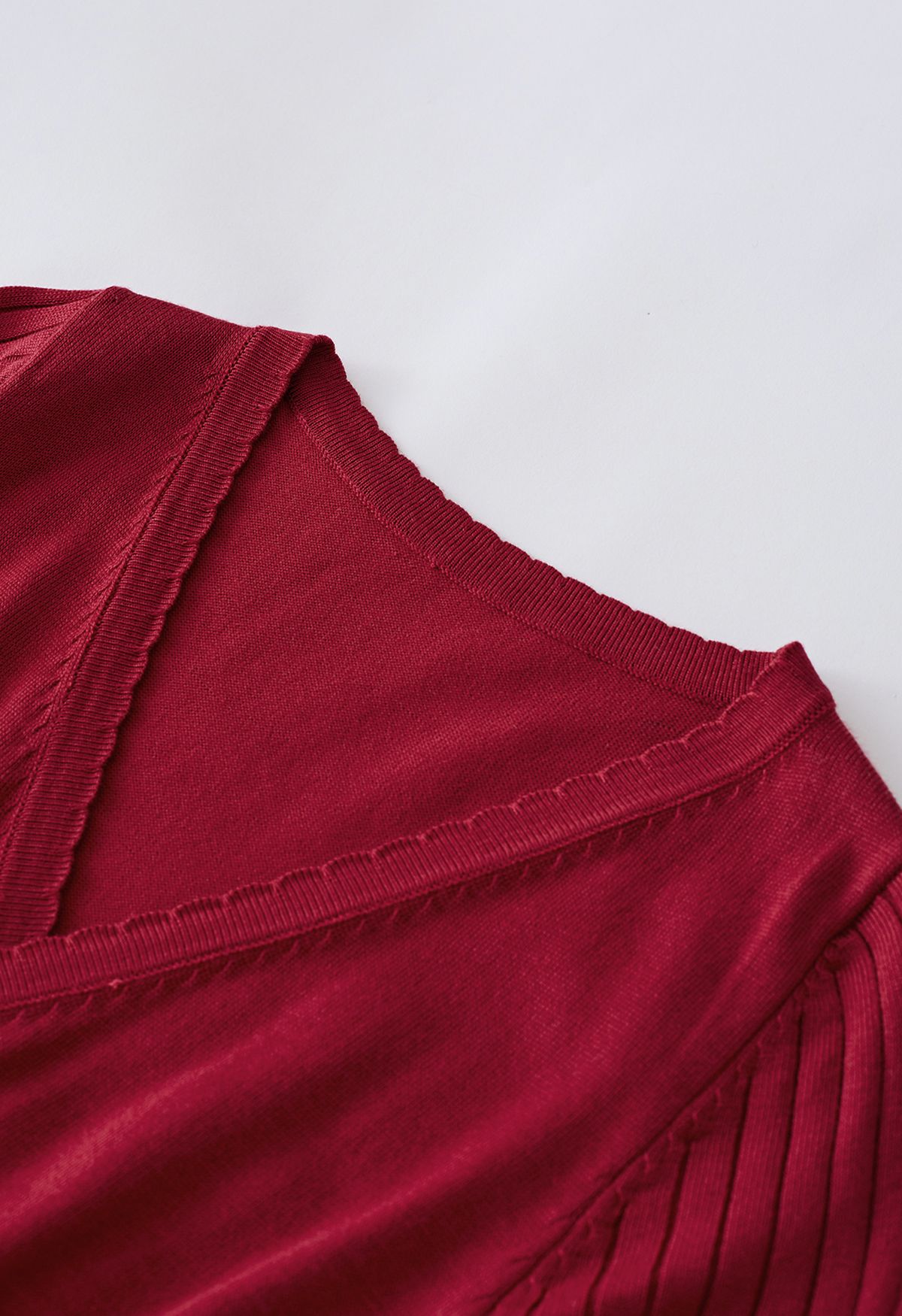 Embrace a Lithe Knitted Dress in Red