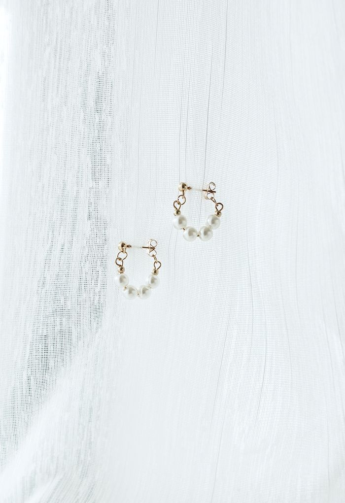 Elegant Pearl Edge Earrings