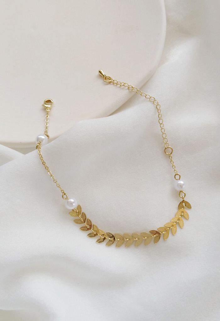 Wheat Shape Pearl Bracelet 