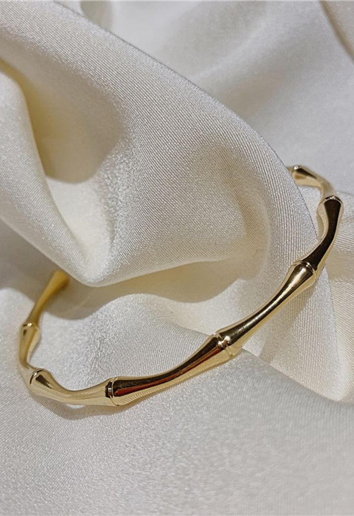 Bamboo Shape Simple Open Bracelet