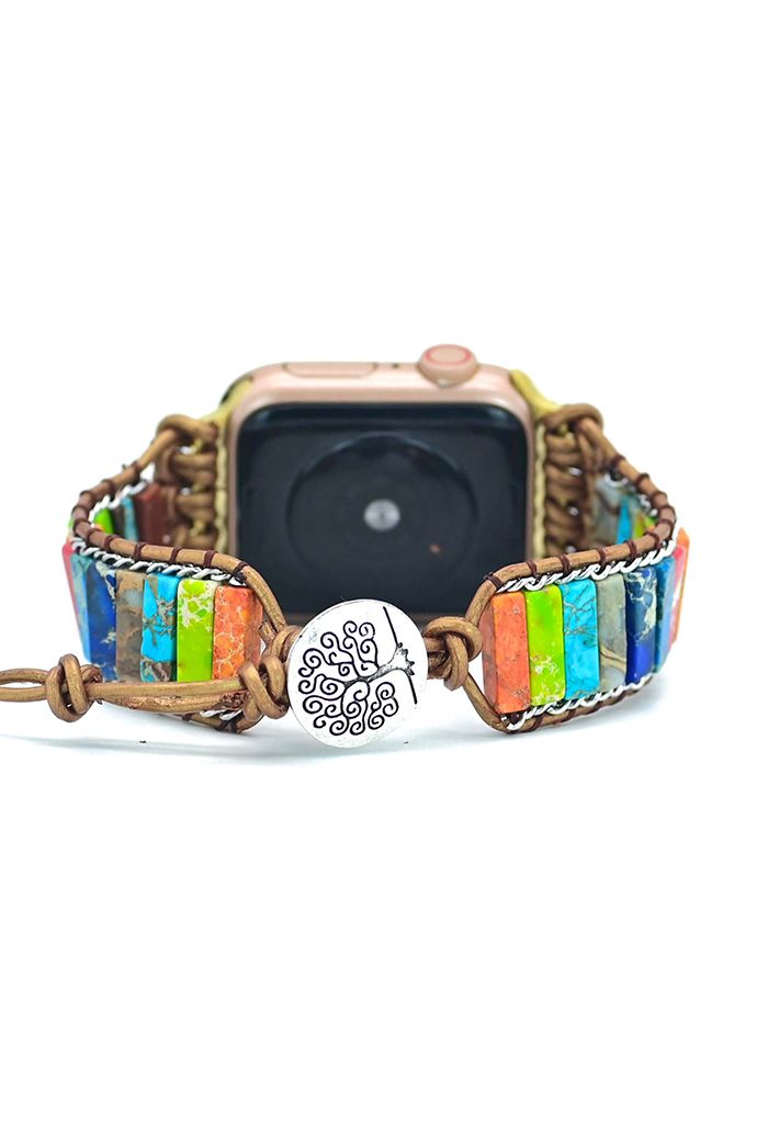 Boho Chic Colorful Natural Stone Watch Strap