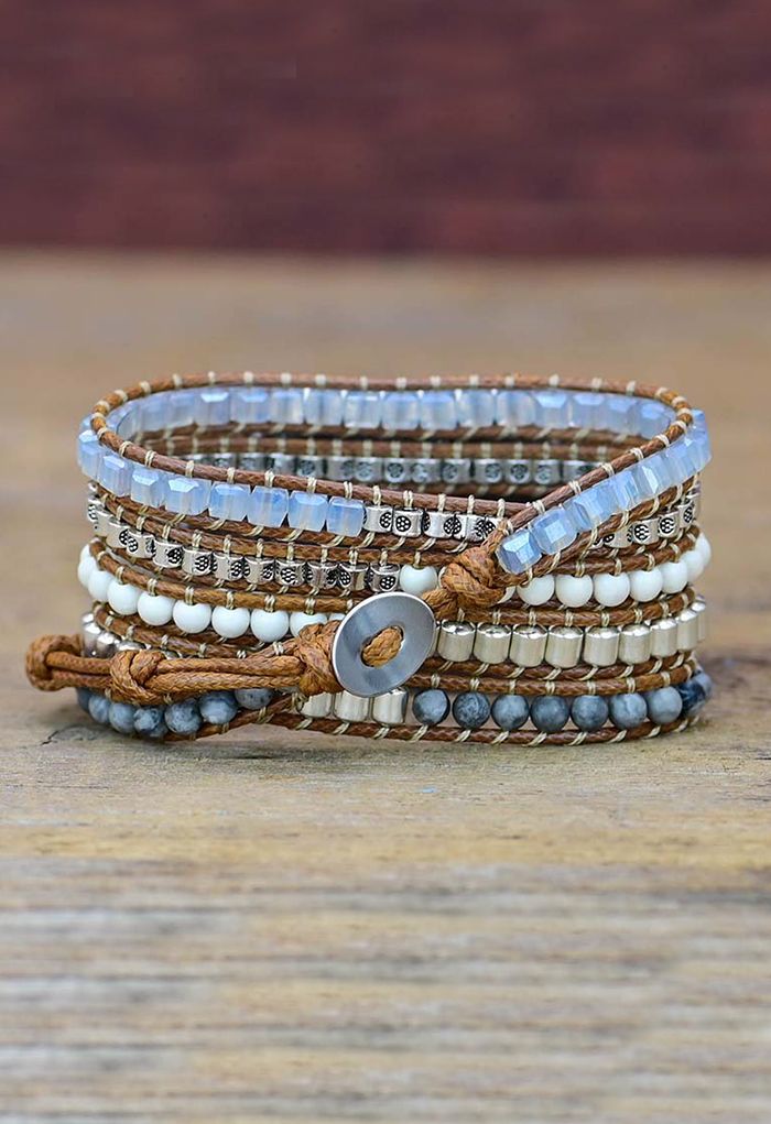 Trendy Multi Beads Weave Watch Strap