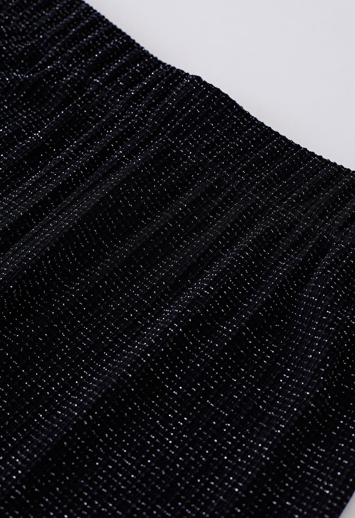 Midnight Shimmer Black Straight-Leg Pants