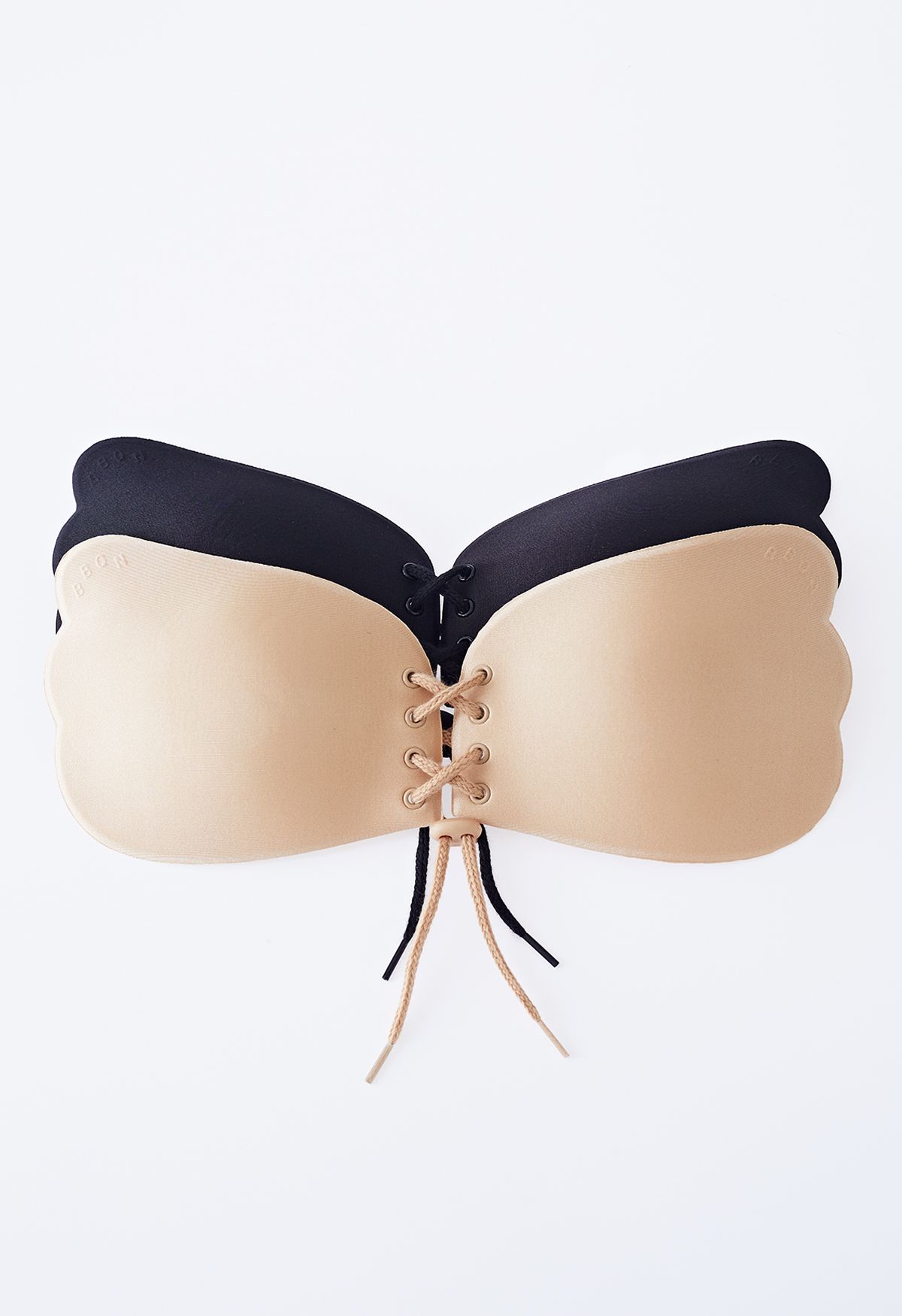 Drawstring Push Up Sticky Nude Bra 