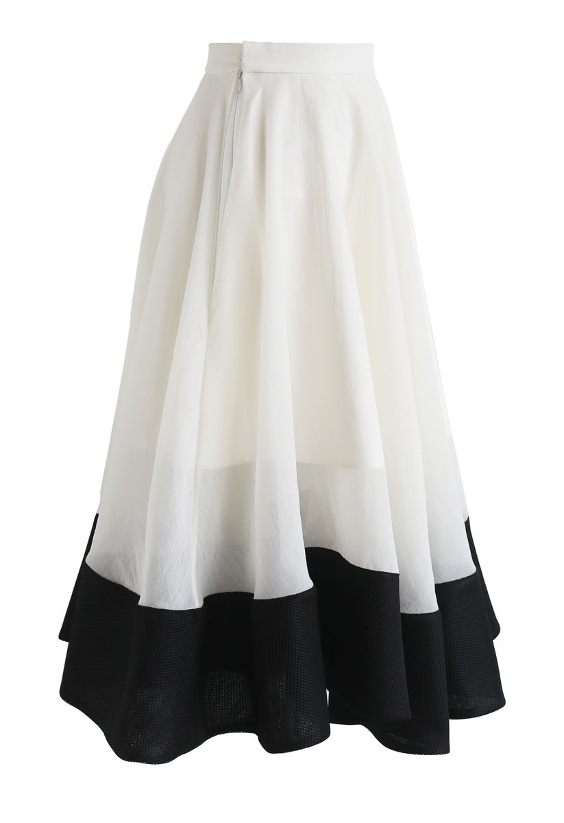 Swing In the Breeze Organza Midi Skirt