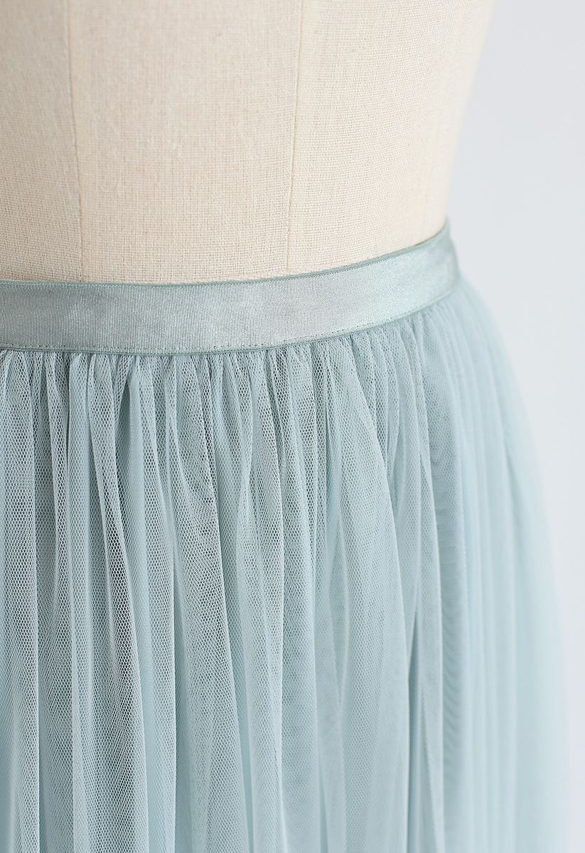 Can't Let Go Mesh Tulle Skirt in Mint