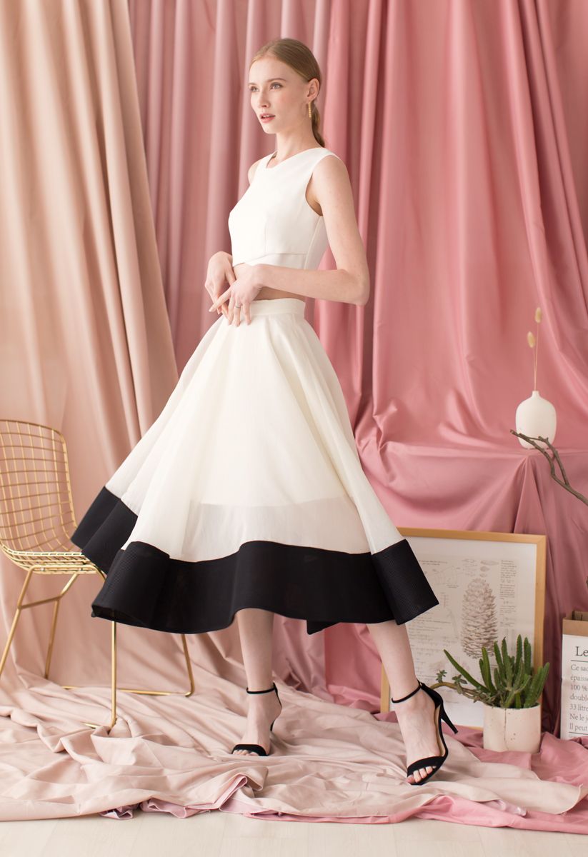 Swing In the Breeze Organza Midi Skirt