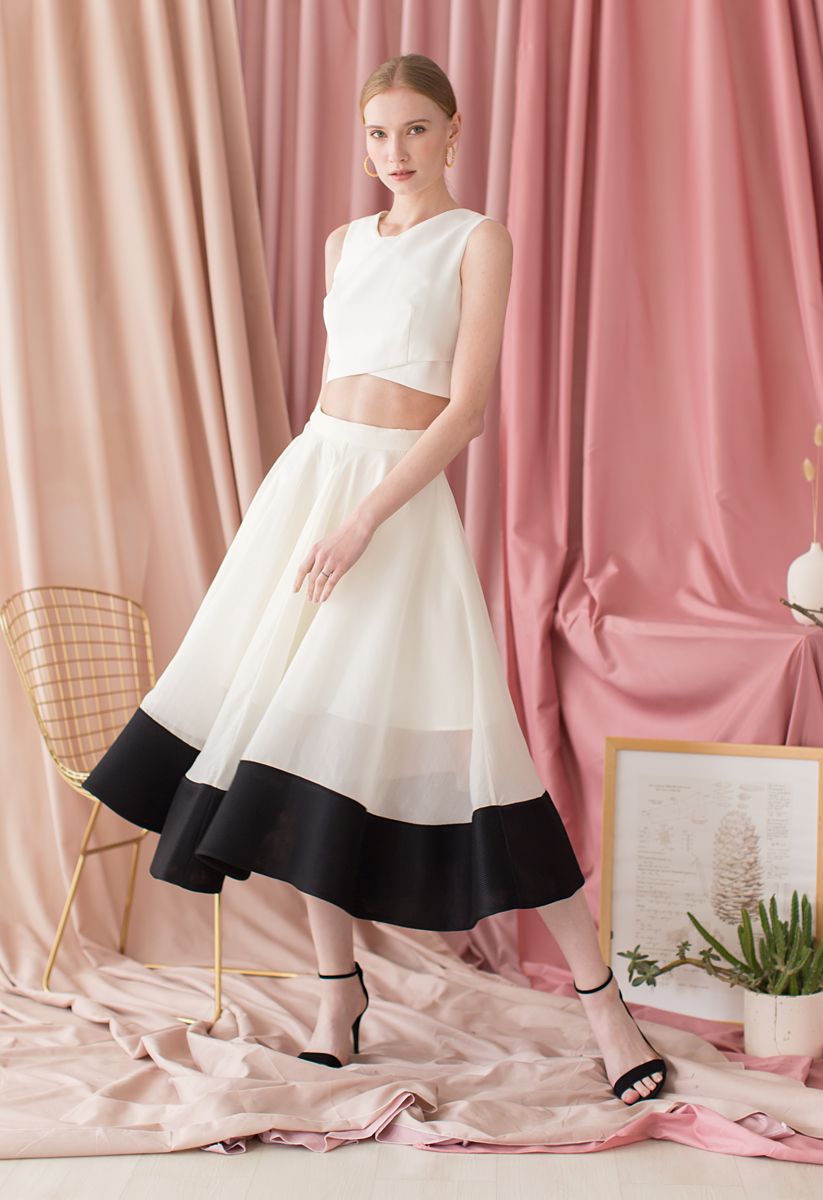 Swing In the Breeze Organza Midi Skirt