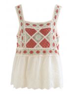 Bohemia Crochet Spliced Tank Top